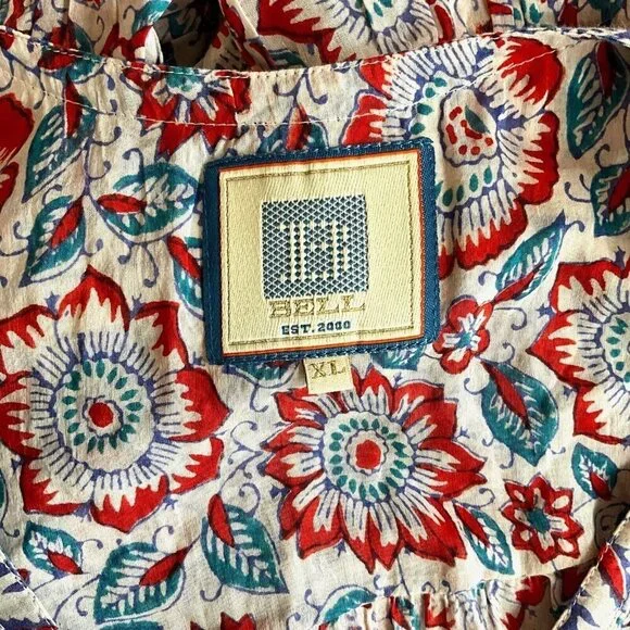 Bell By Alicia Bell Patton Mini Dress Size XL Long Sleeve V Neck Tassel Tie - Picture 11 of 12